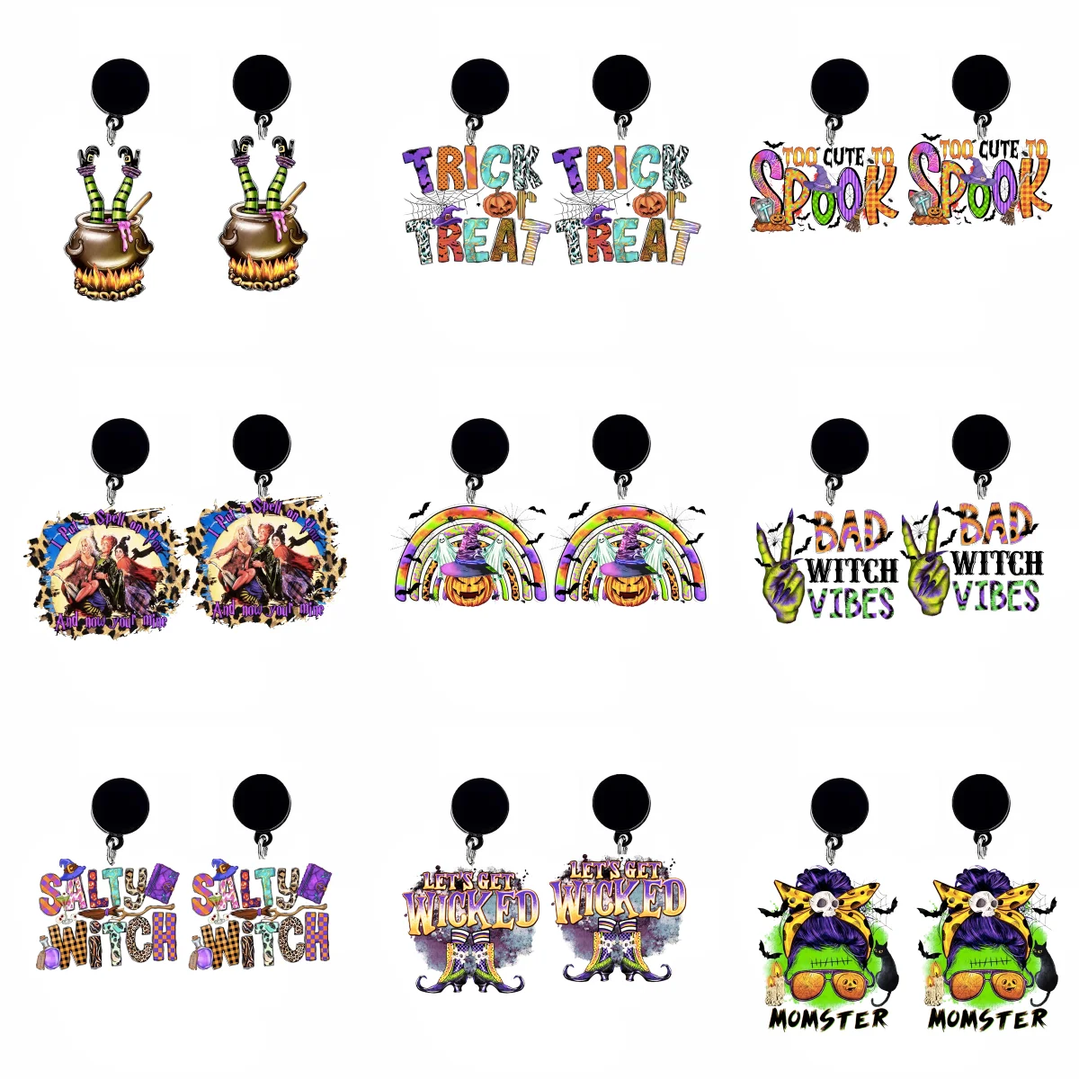 Женские акриловые серьги-подвески Bad Basic Witch Vibes Coffee