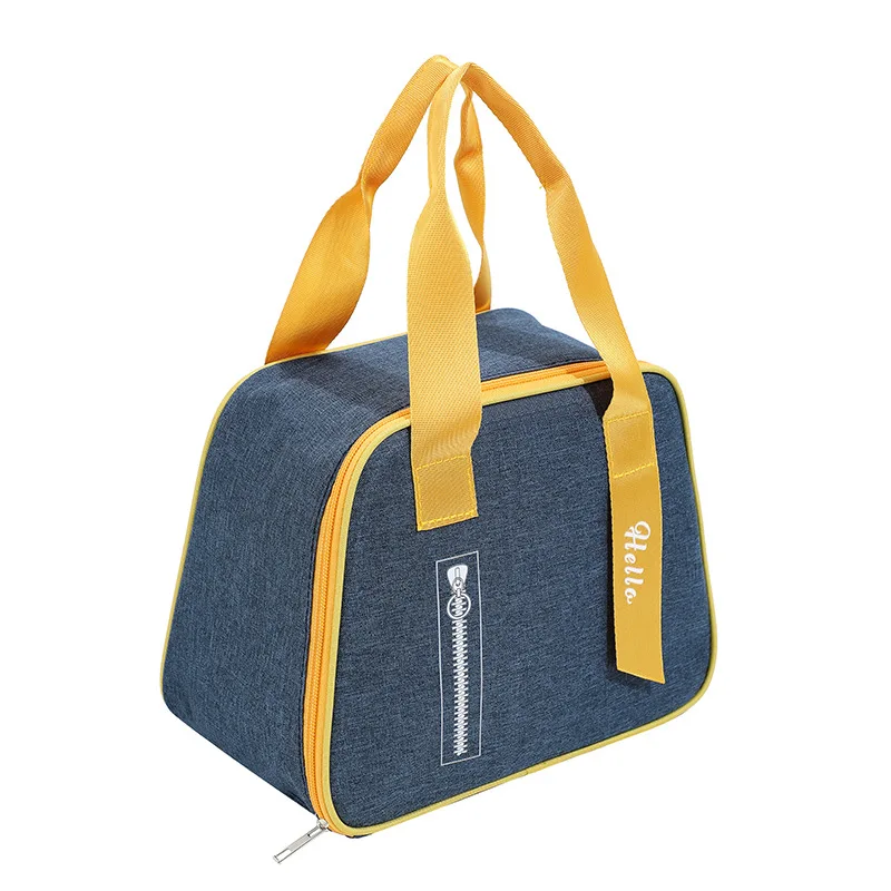 Portable Food Container Bag Waterproof Canvas Lunch Bag Robust And Durable Handle Design Oil-proof Valise Insulation images - 6
