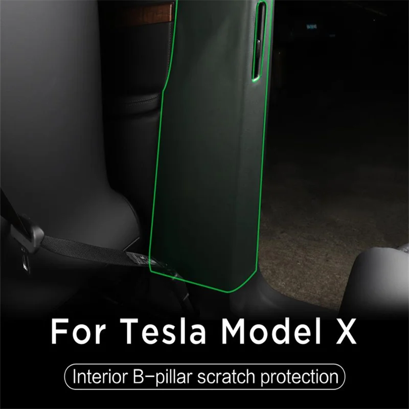 

For Tesla Model X 2017-2021 Hide B-Pillar Inner Door Anti Kick Pad Protection Side Edge Film Protector Stickers