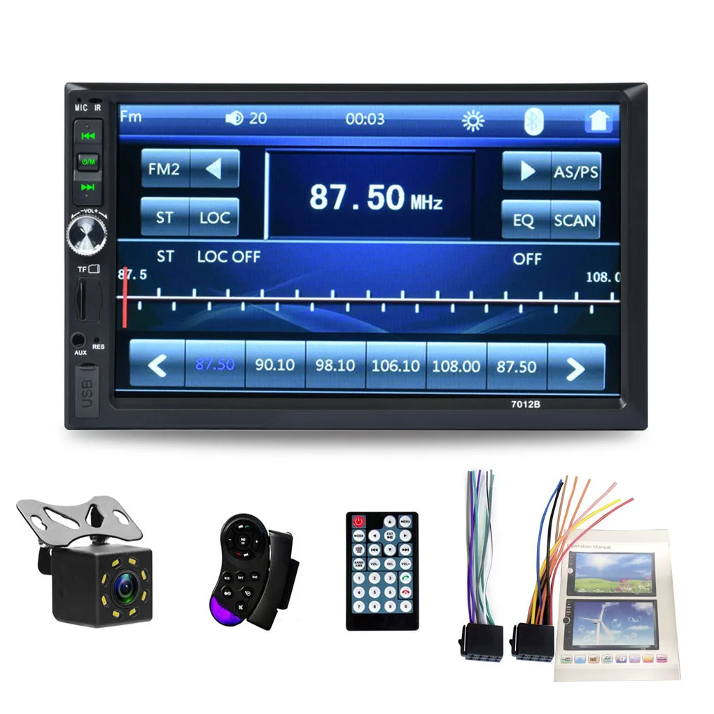 

Bluetooth-compatible Car MP5 87 5-108Mhz Radio Reversing Camera Double Din Touch Screen Navigation Multimedia Player