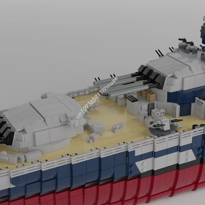 Фото 10800 деталей MOC: Французский линкор Ришелье — конструктор, креативный рождественский подарок, развивающий STEM/STEAM-навыки, для развития практических способностей №3