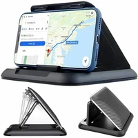 carbon fiber car phone holder dashboard universal 3 to 7 inch mobile phone clip mount bracket for iphone xr xs max gps stand