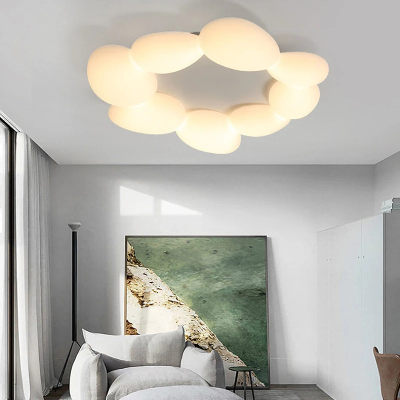

Clouds Shape LED Ceiling Lights 3 Color Temperature Dimming Living Room Dining Room Luminaire Suspension White New Style