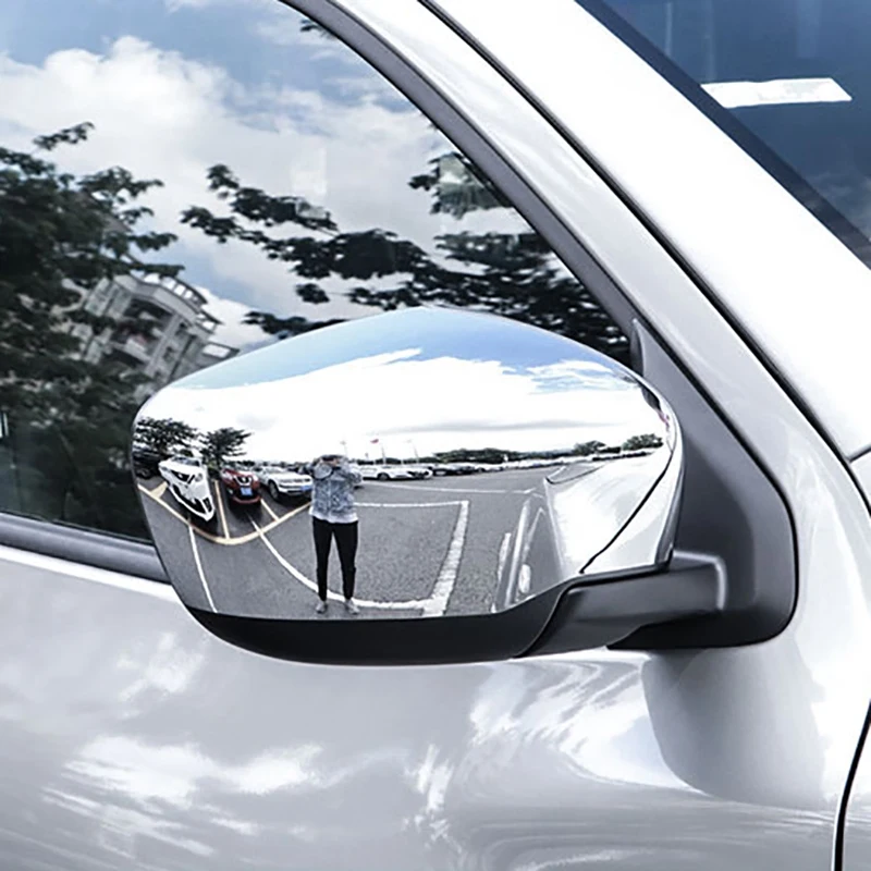 For Nissan Navara NP300 2015-2020 Car Side Door Rearview Mirror Cover Trim Frame Decoration Stickers Accessories Chrome