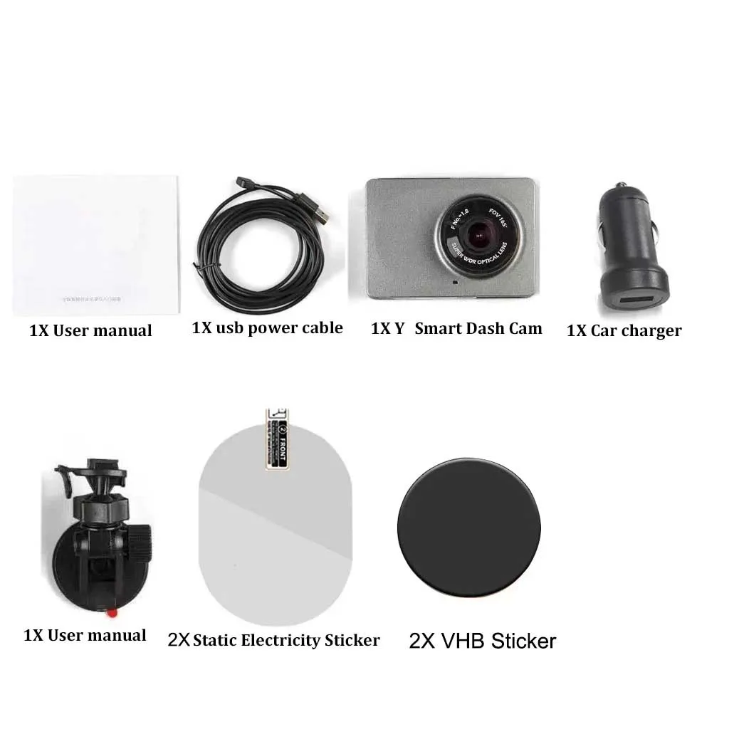 

Для xiao YI Smart Dash Cam Для автомобиля ADAS 2.7 Экран Full HD 1080P Dash Cam с ночным видением ADAS Английская международная версия