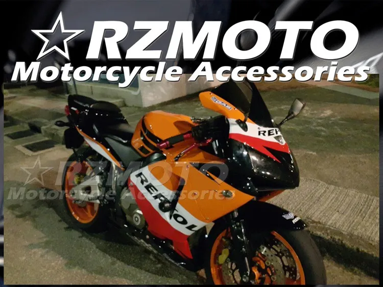 

Новый комплект обтекателей под давлением из АБС-пластика подходит для HONDA CBR600RR F5 2005 2006 05 06 Кузов Repsol Cool