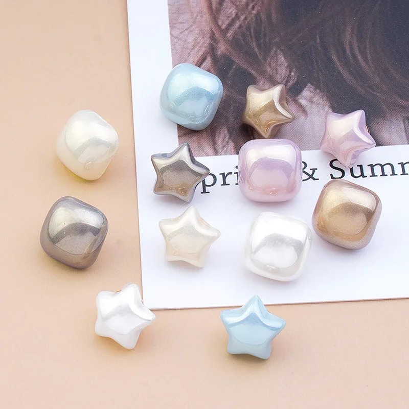 

5 шт., женские пуговицы с имитацией жемчуга, 10 мм