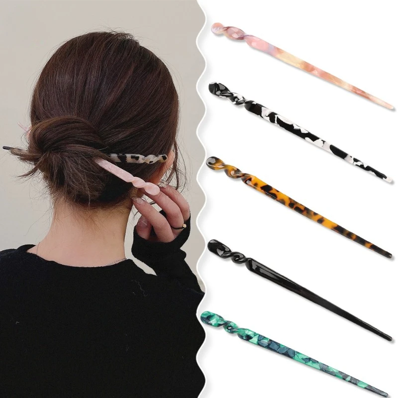 

Acetate Hair Sticks U Shape Hair Forks Shell Styling Hairpins Leopard Print Hair Chopsticks Tortoise Shell Hair Pins