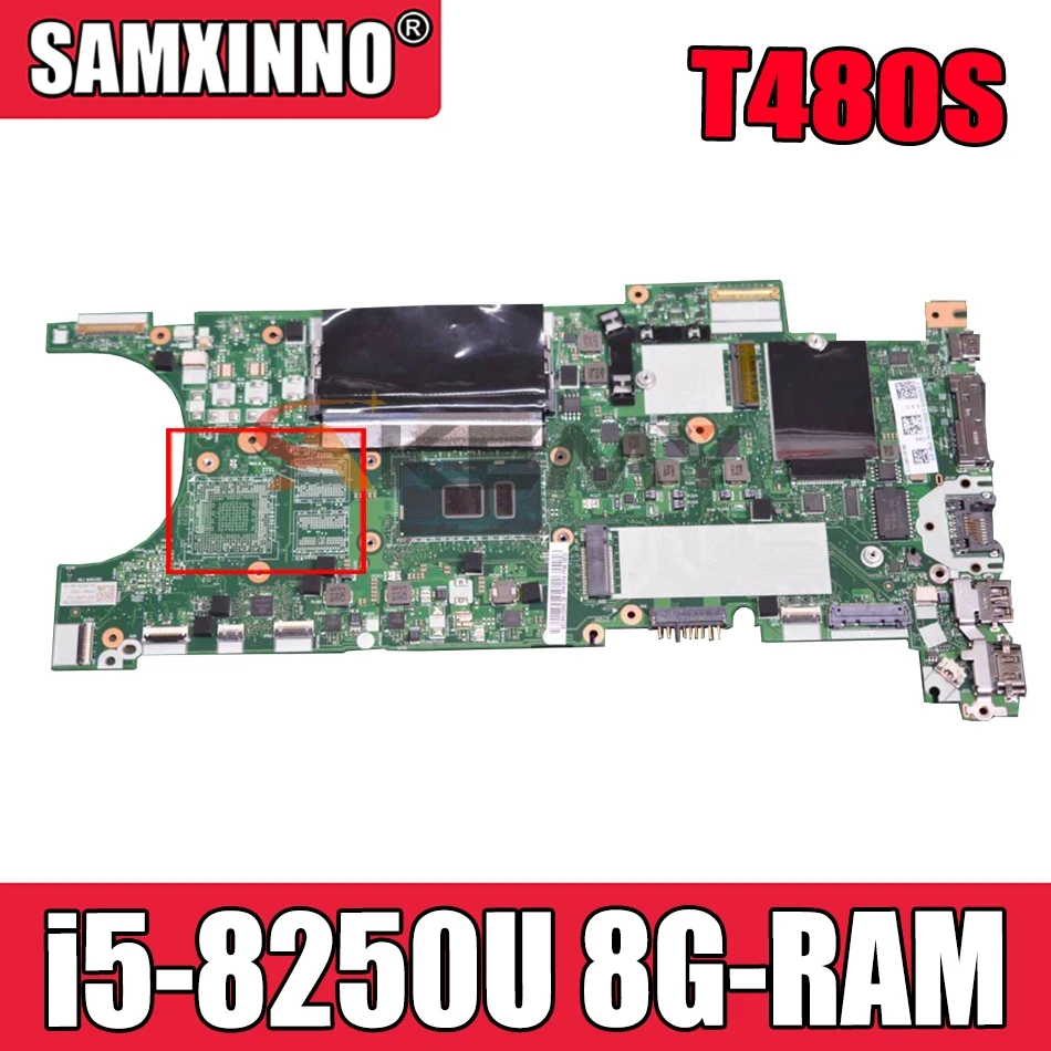 

Материнская плата для ноутбука Lenovo Thinkpad T480S, модель с процессором i5 8250U 8G-RAM, протестированная на 100%, рабочая материнская плата FRU 02HL812 01LV602