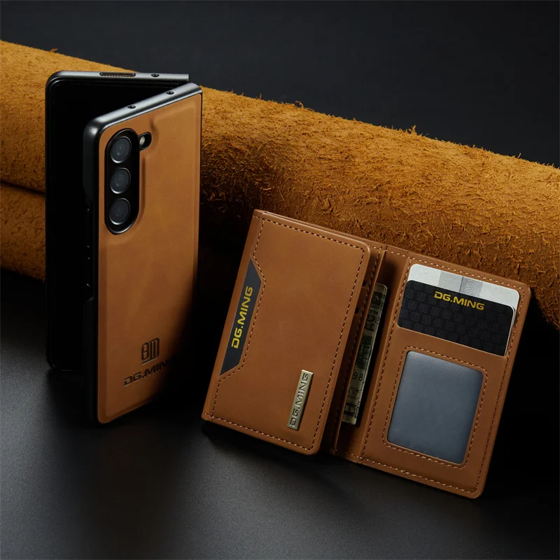 New Fashion business leather card drop-proof mobile phone case for Samsung GalaxyZ Fold5 Z Fold4 Fold3