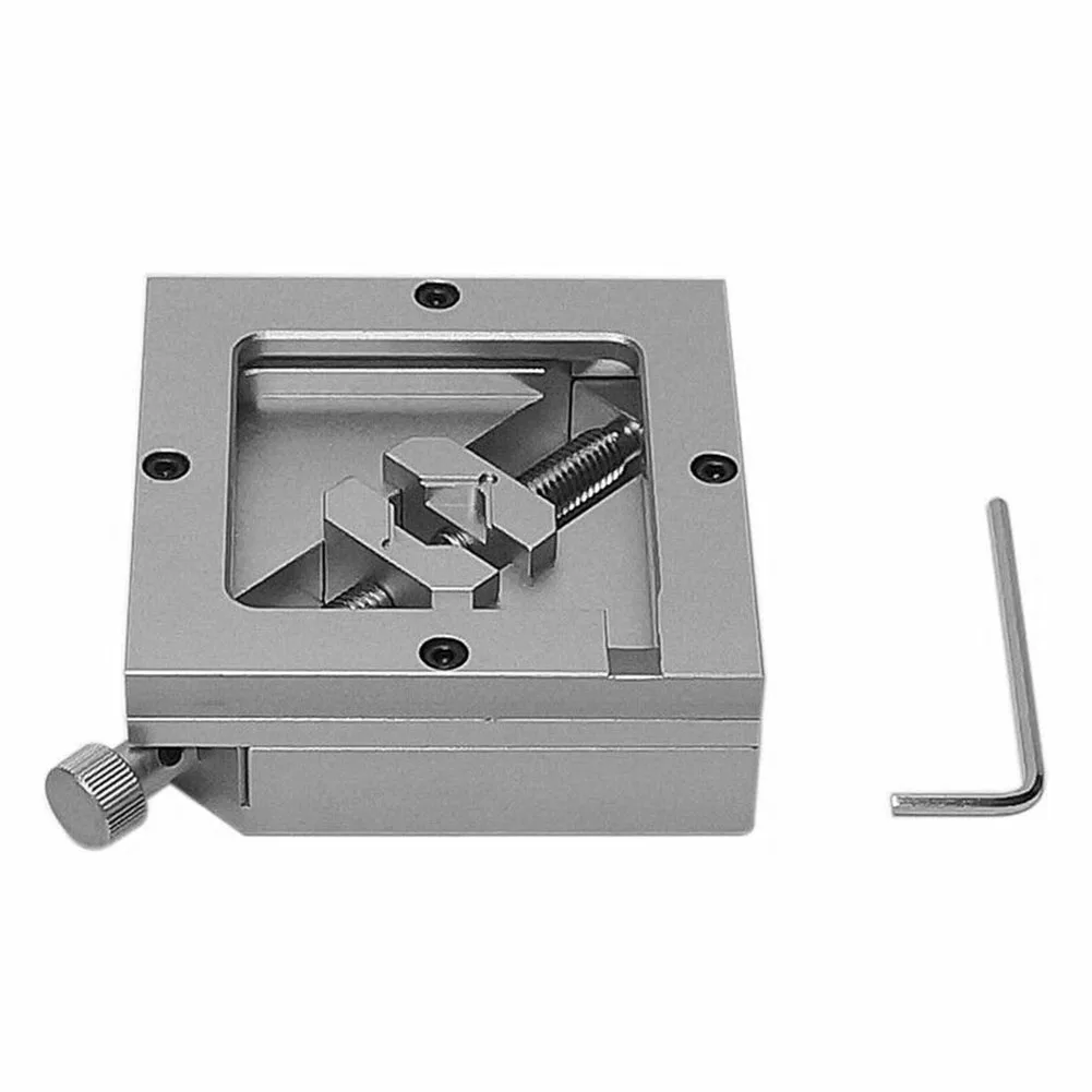 

90x90mm Directly Heated With Slider Universal Manual Fixture Jig Template Holder Reballing Station Aluminum Alloy Stencil Clamp