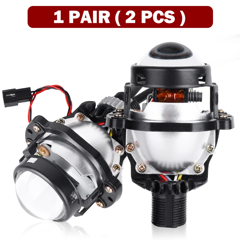 

1,8, 2,0 дюйма, Bi светодиодный, линзы для фар, H7, H4, 9005, 9006, светодиодный, лампы для мотоциклов, 12 В, LHD, Mini