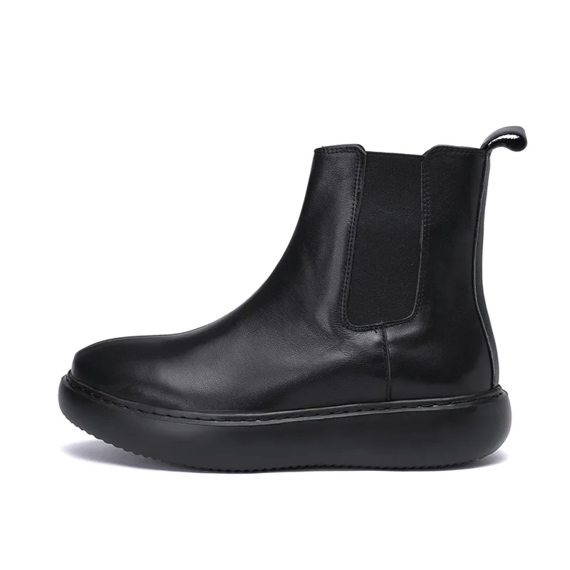 's Pull On Light-weight Soft Leather Ankle Boots Cool Pure B
