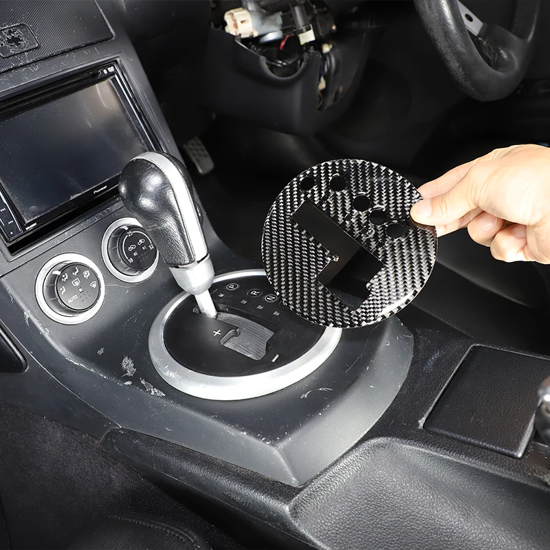 

Для Nissan 350Z 2003 2004 2005 2006 автомобильный индикатор шестеренки Стандартная защита шестеренки из мягкого углеродного волокна аксессуар RHD