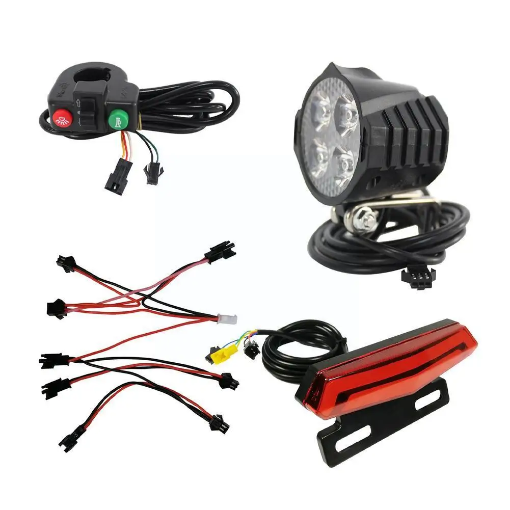 

E-bike Front Brake Rear Light Kit Contain Horn Headlight Light Tail And With Turn Ebike Functional Switch D6a0