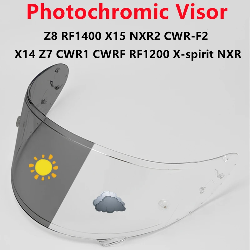 Фотохромный козырек для шлема SHOEI X14/Z8/X15/Z7 AGV K1/K5/PISTA/K3SV RX7X фотохромный Casco Moto Visera Discolor