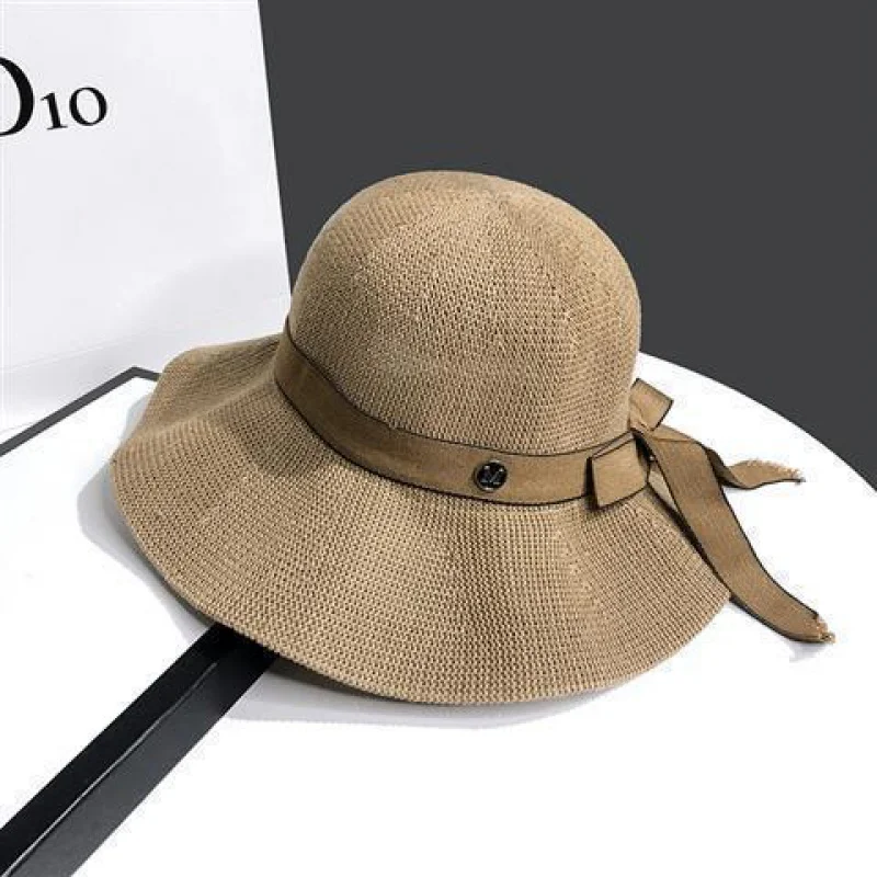 

Korean Style All-Match Hot Selling Women's Spring and Summer Beach Sun Hat Outdoor Travel Sun-Proof and Breathable Bucket Hat