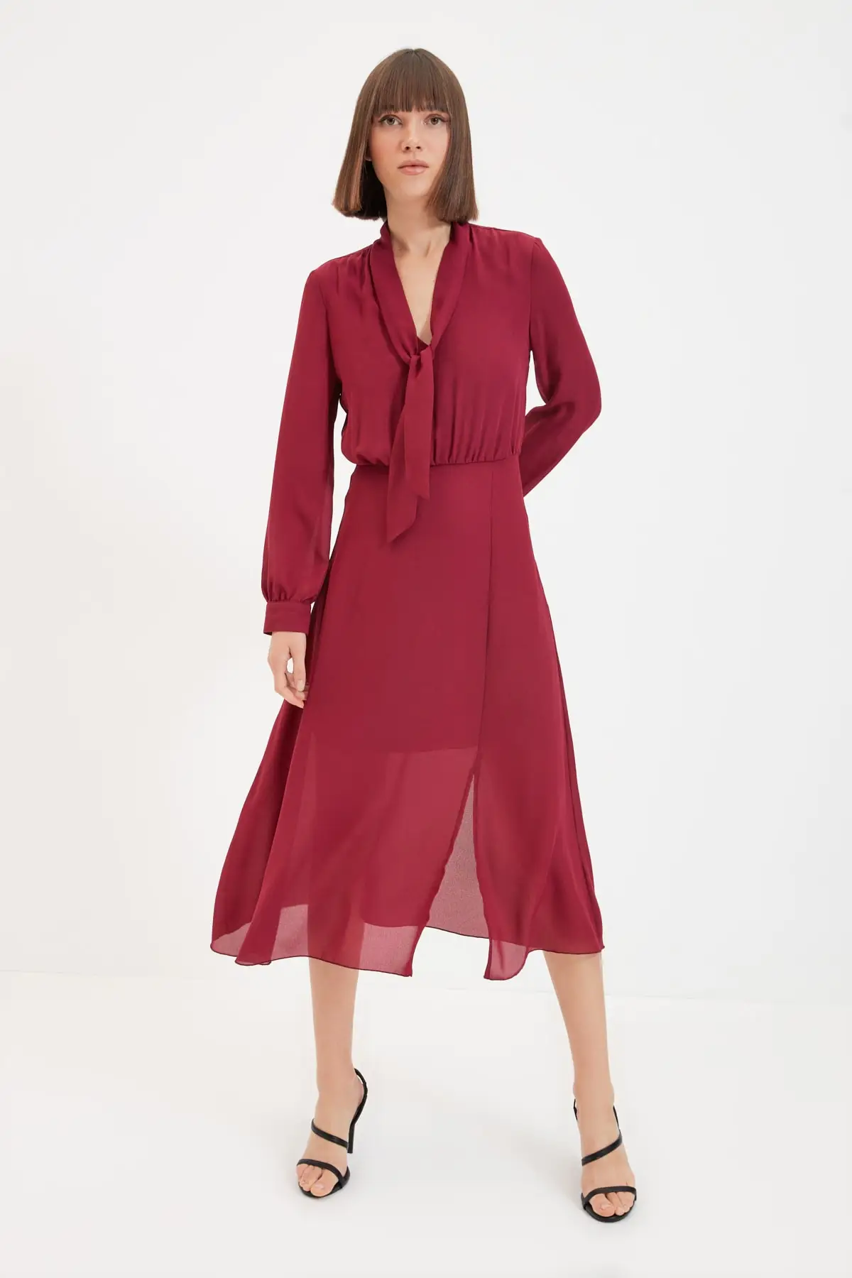 

Trendyol Scarf Collar Dress TWOAW22EL0766