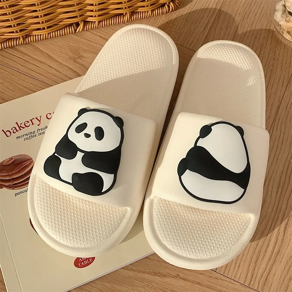 Kawaii Panda Slippers Women's Summer Slides Mules Shoes Unisex Home EVA Slippers Woman Cozy Flip Flops Animal Garden Beach Shoes