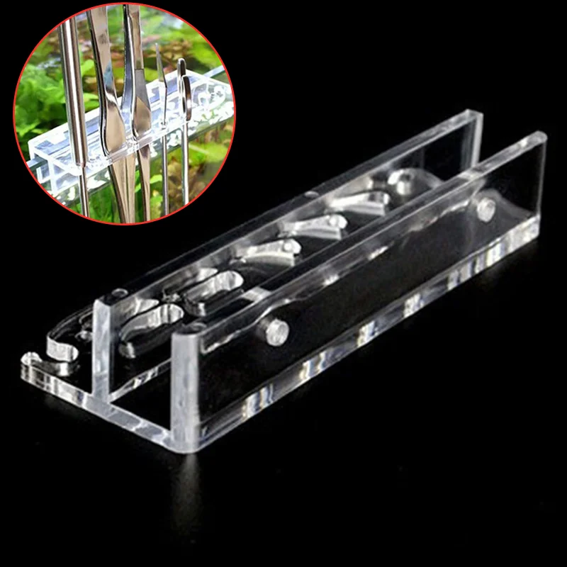 

Aquarium Plant Gereedschap Opbergrek Acryl Houder Voor Tweezer Schraper Schaar Water Planten Gras Onderhoud Tool