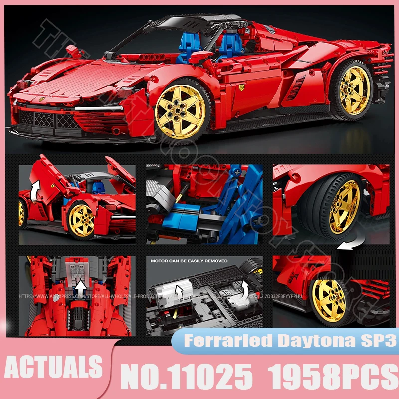 

Суперферрарид Daytona модель SP3 подходит для 42143 высокотехнологичных спортивных гоночных автомобилей 1:8 строительные блоки игрушки для фотогр...