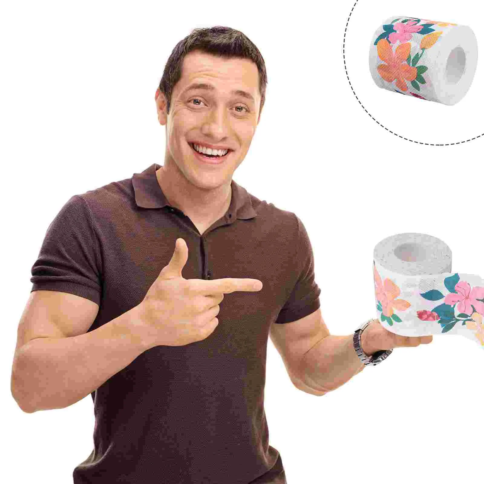 

1 Roll Colorful Printed Dinner Napkins Disposable Toilet Paper Exquisite Handkerchief Paper