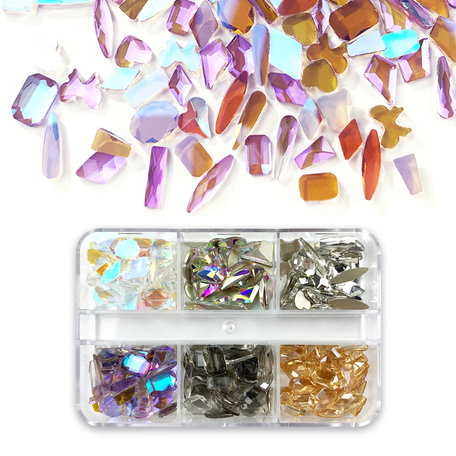 

Алмазный Стразы разных цветов с кристаллами смешанной формы страз стеклянные стразы для 3D искусственных элементов Стразы
