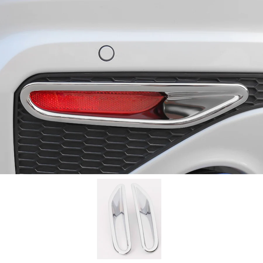 

shiny silver Car Rear Foglight Frame Lights Trims Decoration for Nissan Teana Altima 2019 2020 2021 Accessories fog Styling 2022