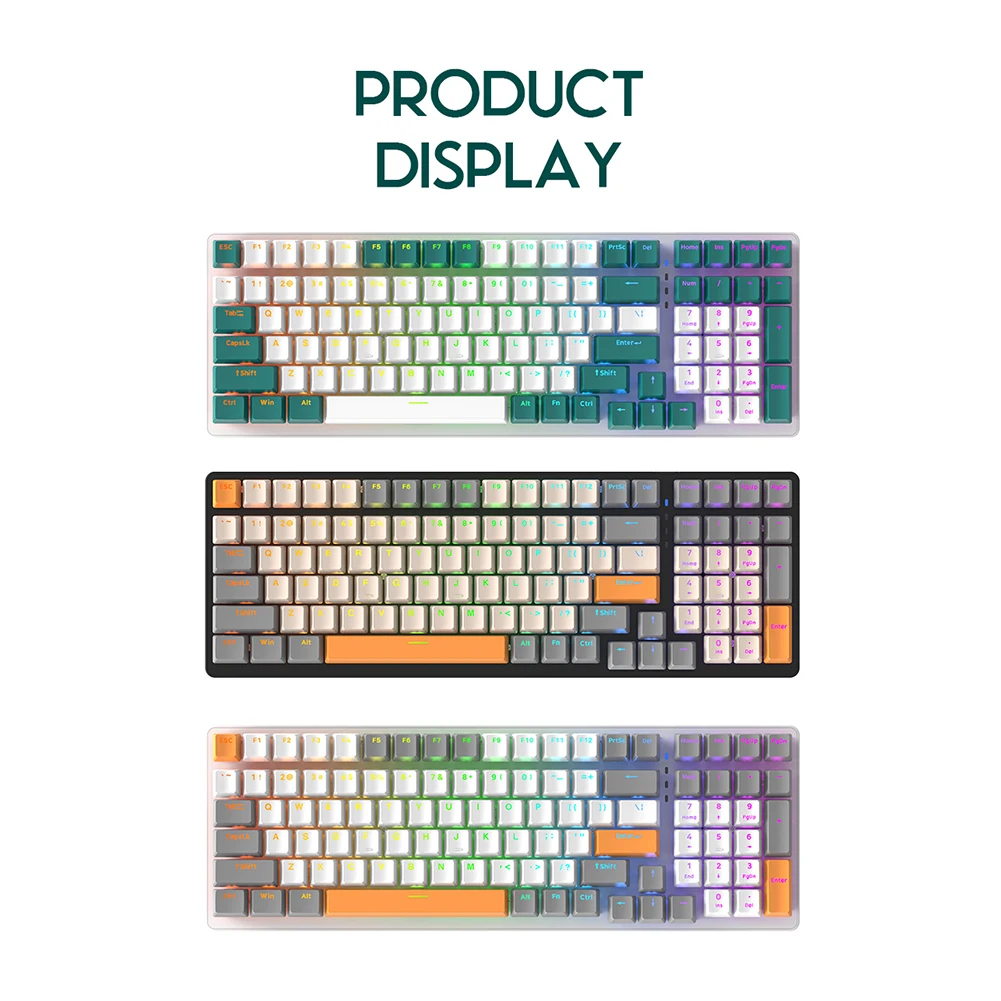 

K3 100 Keys NKRO Blue / Red Switch USB Type-C Wired Keyboard Portable PC Computer Mechanical Backlight Gaming Keyboard
