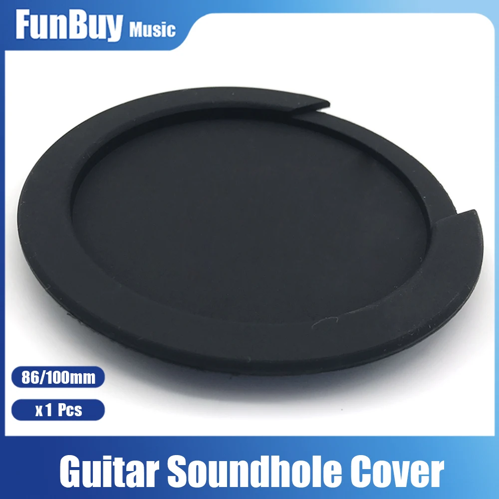 

Guitar Sound Hole Cover Block Silencer Silicone Soundhole for Classical Guitar Acoustic Folk Guitar Black 86/100MM