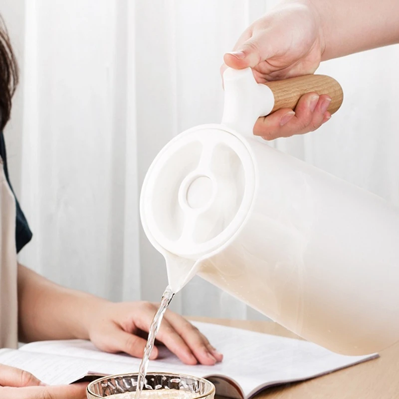 Скандинавский термос кувшин колба с деревянной ручкой изоляционный горшок