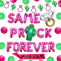 mexican bachelorette party decorations same prick forever hot pink balloon cactus ring foil balloon bridal shower party supplies