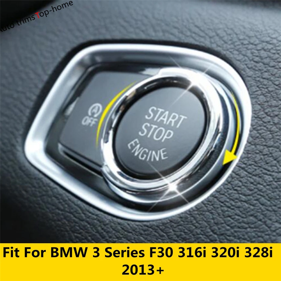 

Start Stop Engine System Key Ring Decoration Cover Trim For BMW 3 Series F30 316i 320i 328i 2013 - 2017 ABS Interior Accessories