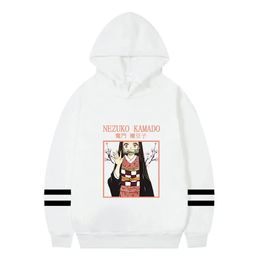 Devil Hunter Hoodie Kamado Nezuko Pattern Printed Sweatshirt Men's and Women's Streetwear Harajuku Couple Shirt Top