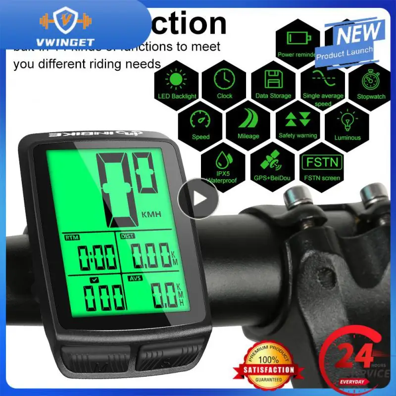 

INBIKE Waterproof Bicycle Computer Wireless MTB Bike Cycling Odometer Stopwatch Speedometer LED Digital Rate Bike Computer
