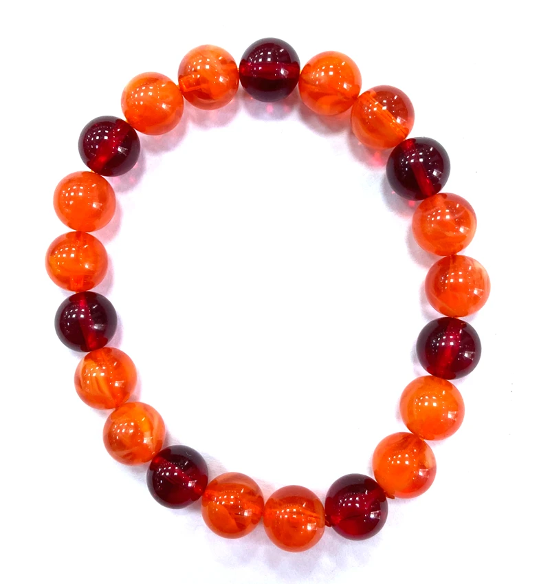 

Сертификат, 10 мм, натуральный красный круглый мексиканский янтарный браслет из пчелиного воска