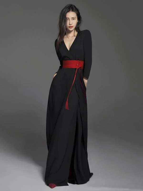 

2022 new banquet evening dress long dress high-end elegant temperament goddess model host slim long dress