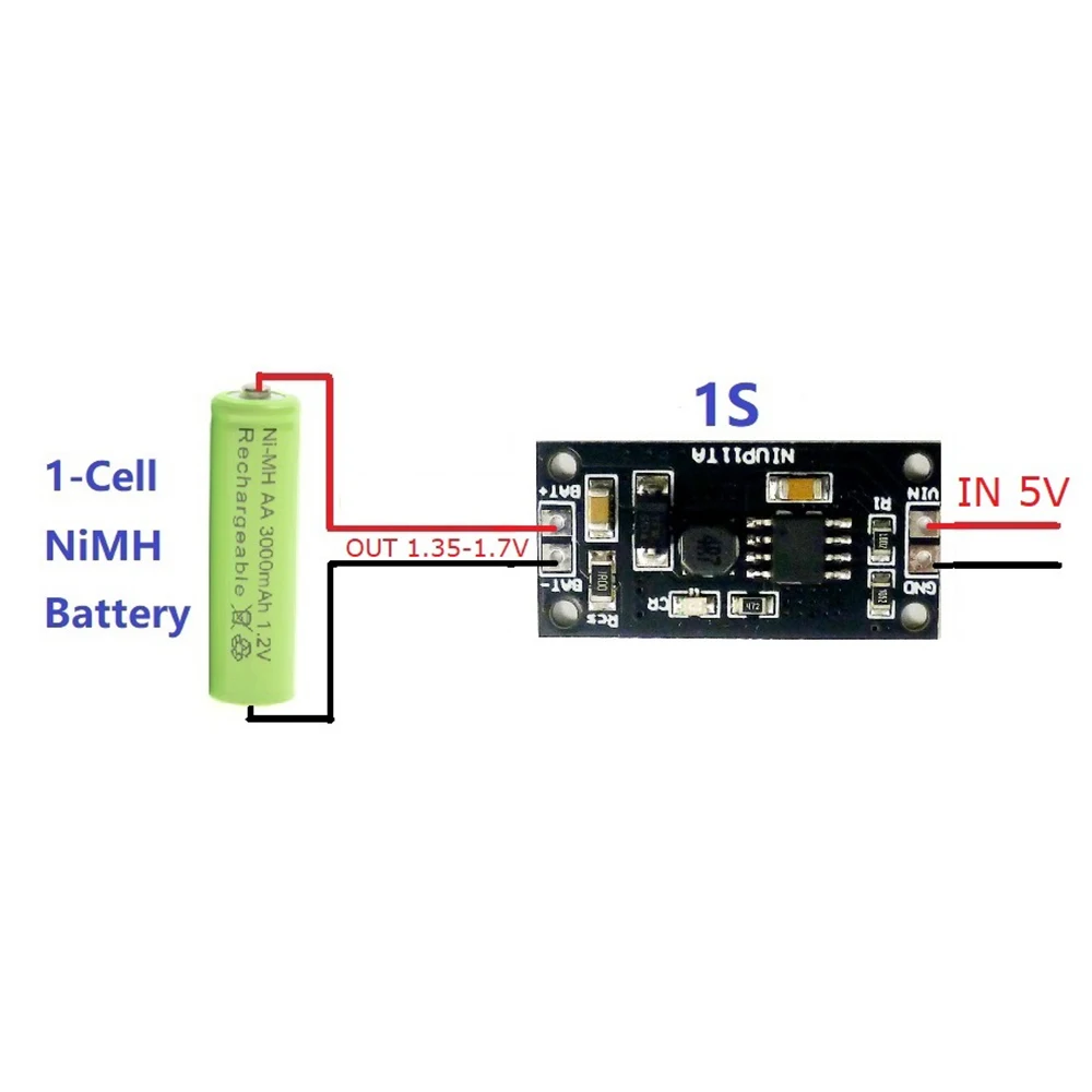 

Aideepen Модуль зарядного устройства для аккумуляторов NiMH/NiCd 1-8S
