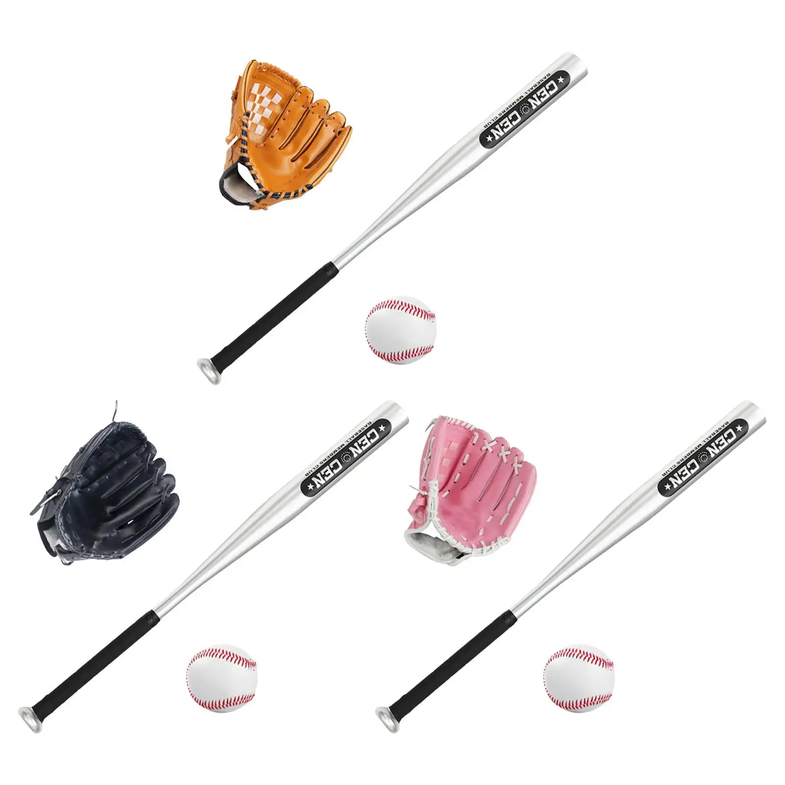 

Baseball Bat Set with Baseball Glove and Ball Pactise Kids Teenager Portable Ball Soft Traing Softball for Home Toddler Kids