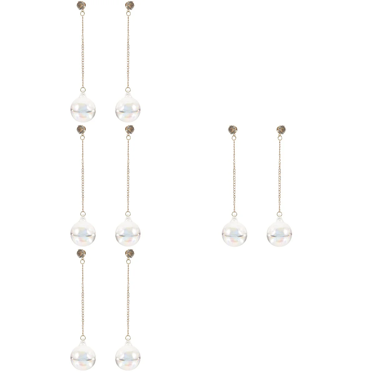 

Женские прозрачные серьги-гвоздики, 4 пары