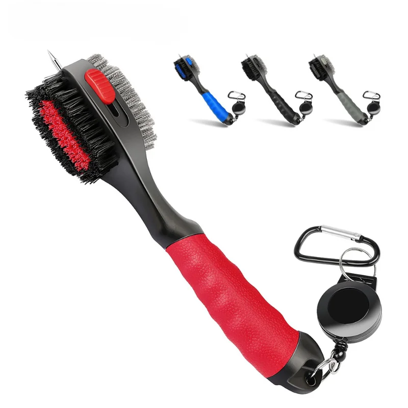 

Golf Club Cleaner Brush and Groove Cleaner Oversized Brush Head and Retractable Spike Super Non-Slip Handle Comfortable Grip