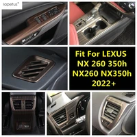 wood grain style window lift gear panel dashboard air cover trim accessories for lexus nx 260 350h nx260 nx350h 2022 2023