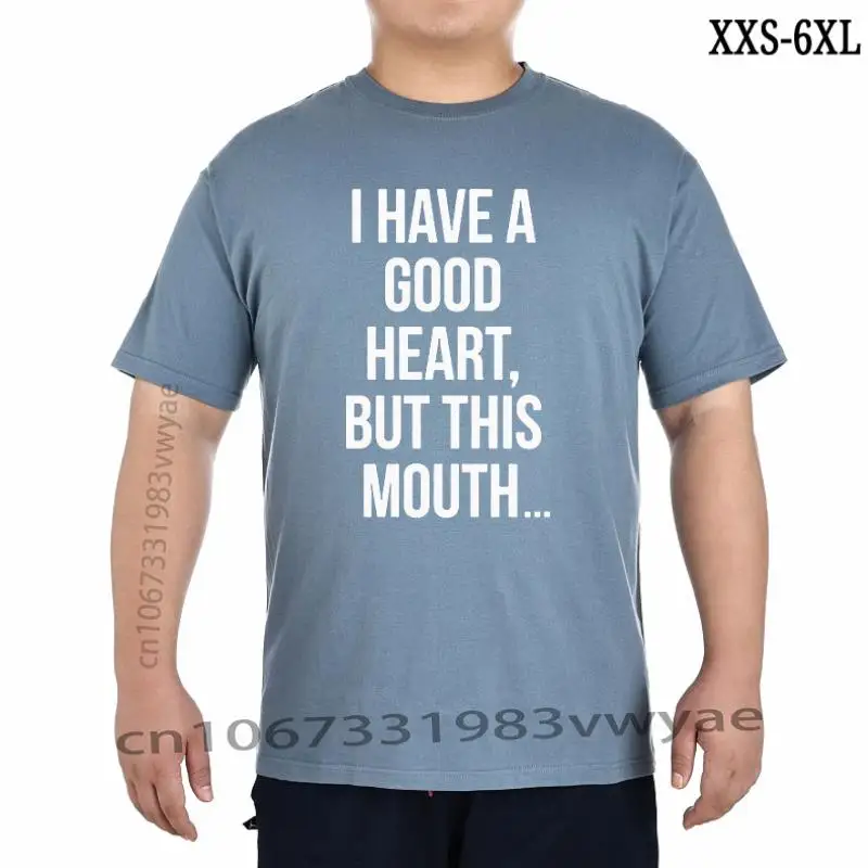 

I Have A Good Heart But This Mouth Women Tshirts No Fade Premium T Shirt For Lady Girl Woman TShirts Graphic Top Tee Customize