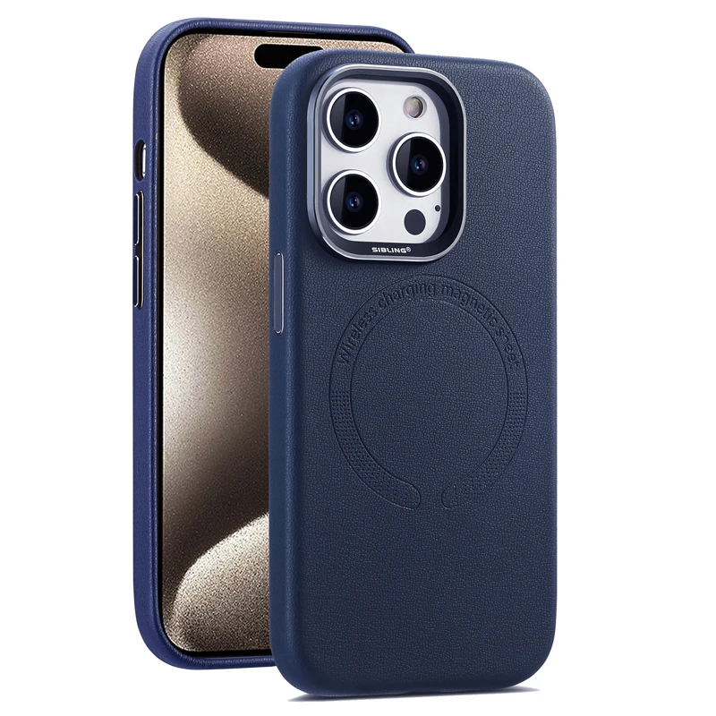 Чехол ELVEV для iPhone 15 14 13 Pro Max противоударный Премиум чехол из искусственной кожи с