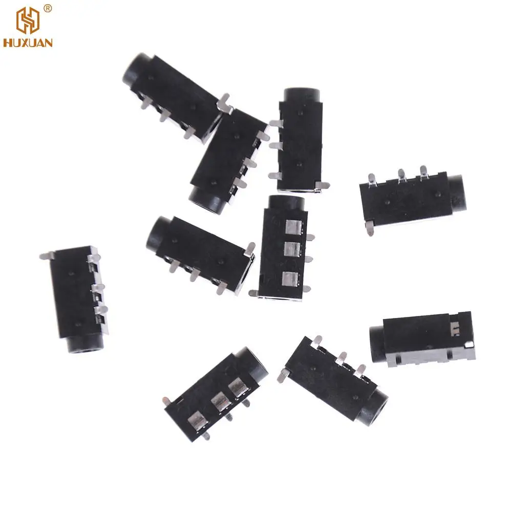 

10PCS Pj320a 3.5mm 4 Pin Jack Connector Female Audio Connector 4 Pin DIP Headphone Jack Socket PJ-320A PJ320A Audio Interface