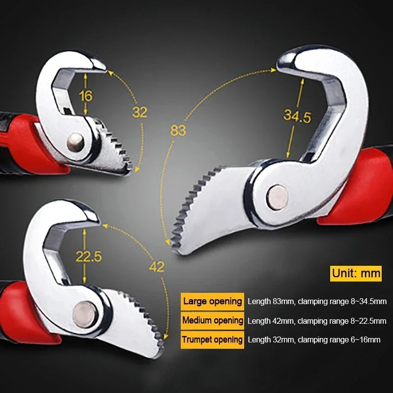 Регулируемый гаечный ключ с открытым концом многофункциональный универсальный
