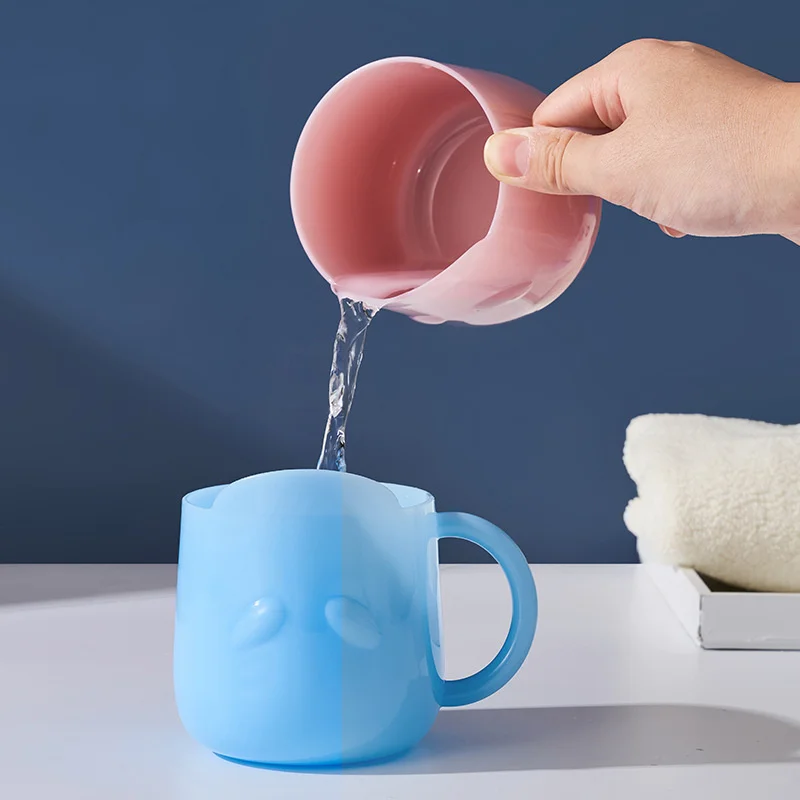 

Cute Cartoon Baby Drinking Water Cups With Handle Teeth Brush Washing Cup For Infant Child Learning Training Home Bathroom Cup
