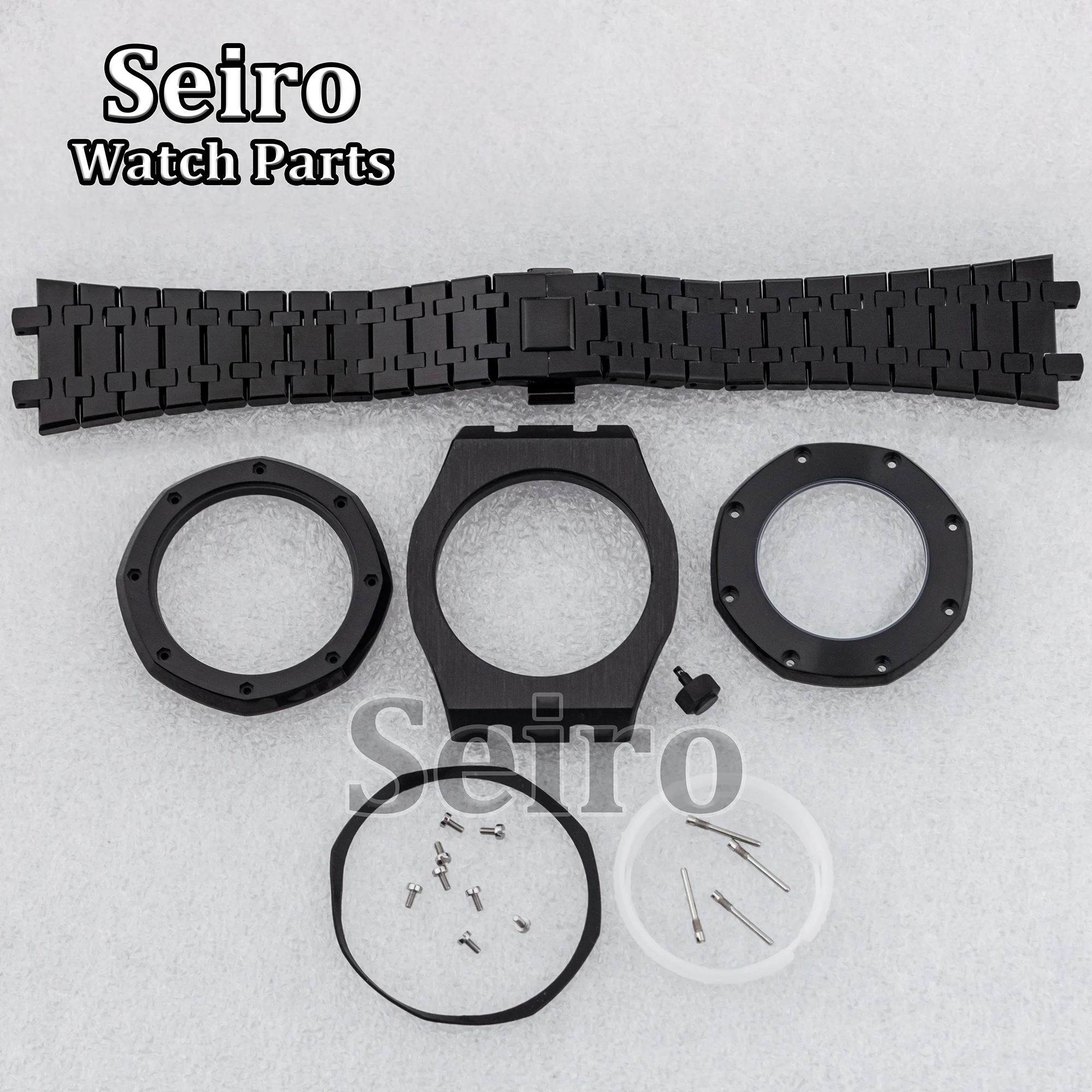 Модифицированный восьмиугольный корпус часов 42 мм сапфировое стекло ремешок из