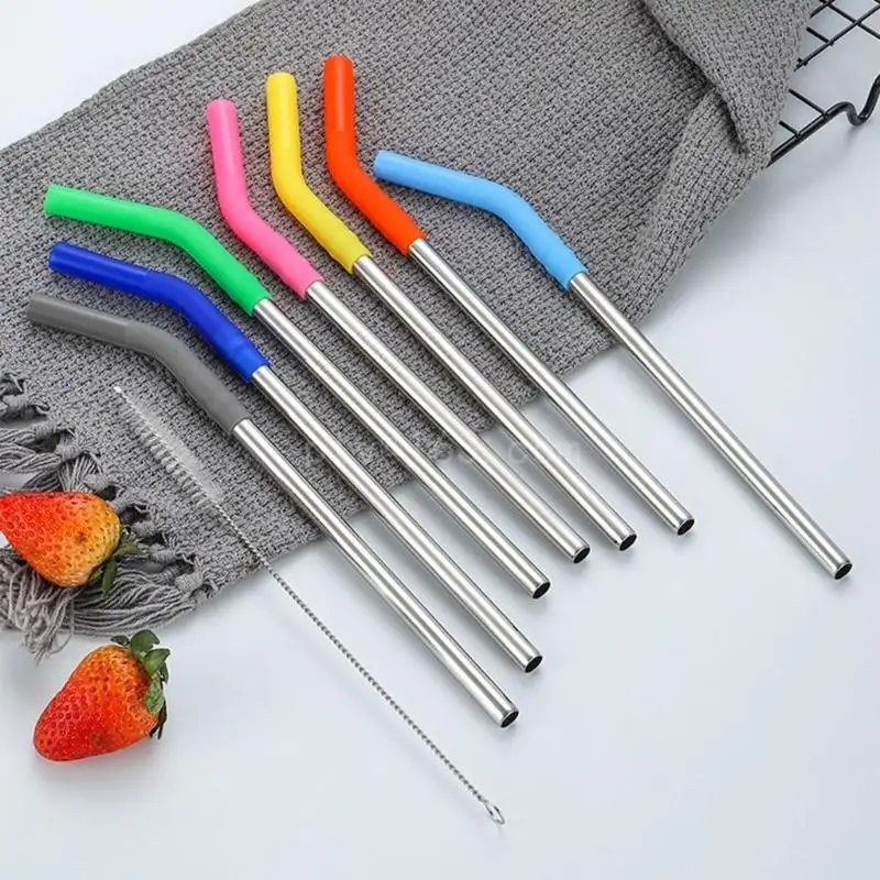 Резиновые металлические соломинки насадки подходят только для шириной 1/3 дюйма