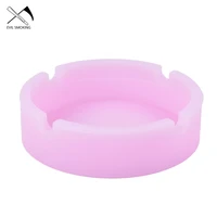 evil smoking luminous silicone ashtray high temperature resistant round design ashtray office household cigarette accessories